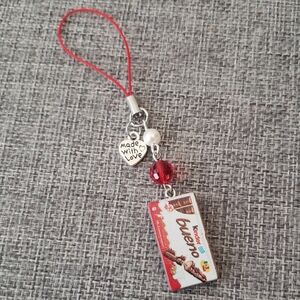 Red and Silver Chocolate Phone Charm